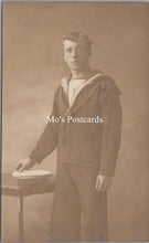 Load image into Gallery viewer, Naval Postcard - British Navy Sailor From HMS Hecla  SW20243

