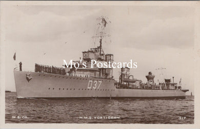 Naval Shipping Postcard - H.M.S. Vortigern, V Class Destroyer  SW16733