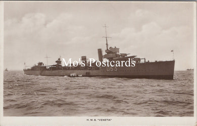 Naval Shipping Postcard - H.M.S. Venetia, V Class Destroyer  SW16736