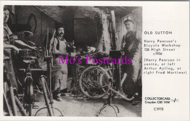 London Postcard - Old Sutton, Harry Pearson's Bicycle Workshop  SW14659