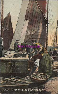 Yorkshire Postcard - Scotch Fisher Girls at Scarborough   SW14579