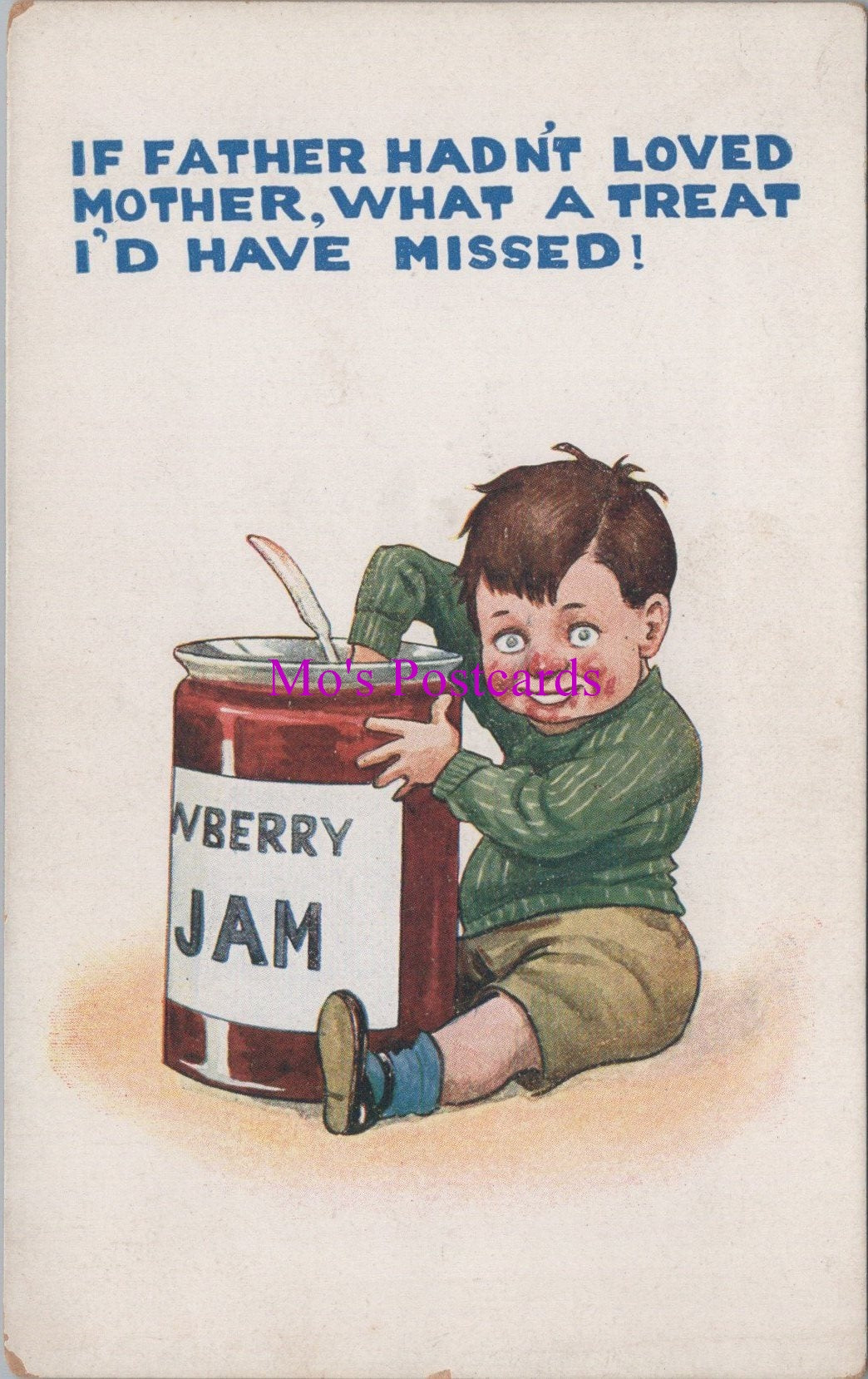 Comic Postcard - Child, Strawberry Jam, Parents   SW14606