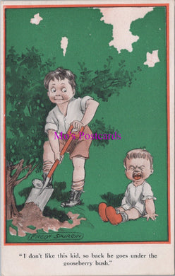 Comic Postcard - Children, Digging, Gardening, Artist Fred Spurgin  SW14608