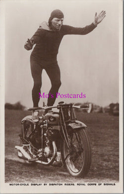 Military Postcard - Motor Cycle Display By Dispatch Riders  SW14627