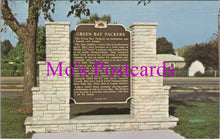 Load image into Gallery viewer, America Postcard - Green Bay Packers Historical Marker  DZ53
