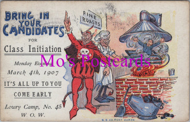 Military Postcard - Lowry Camp, The Devil, Bring In Your Candidates SW14576