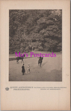 Royalty Postcard - Victoria and Colonel Brocklehurst Riding   SW14585