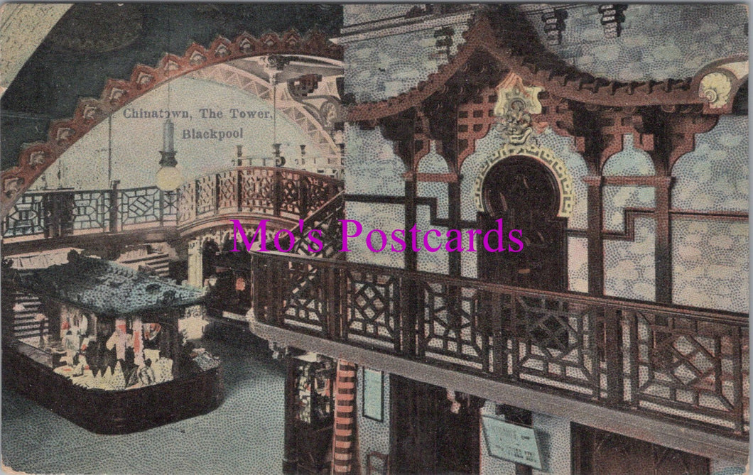 Lancashire Postcard - Blackpool, Chinatown, The Tower    SW15560