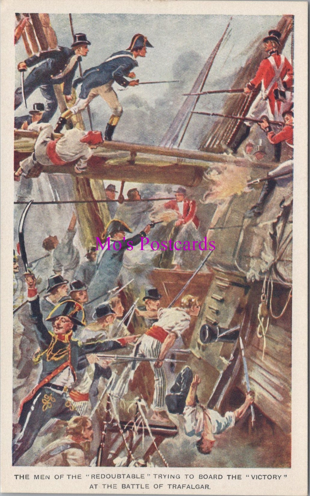 Naval History Postcard - The Men of The 