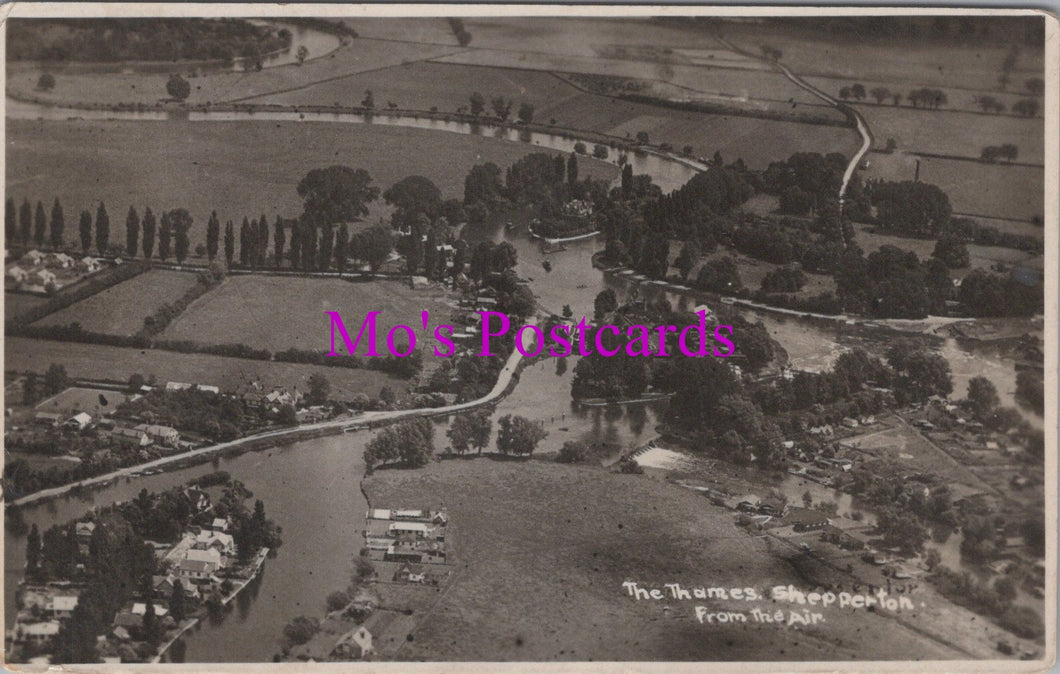 Surrey Postcard - The Thames, Shepperton From The Air  SW15971