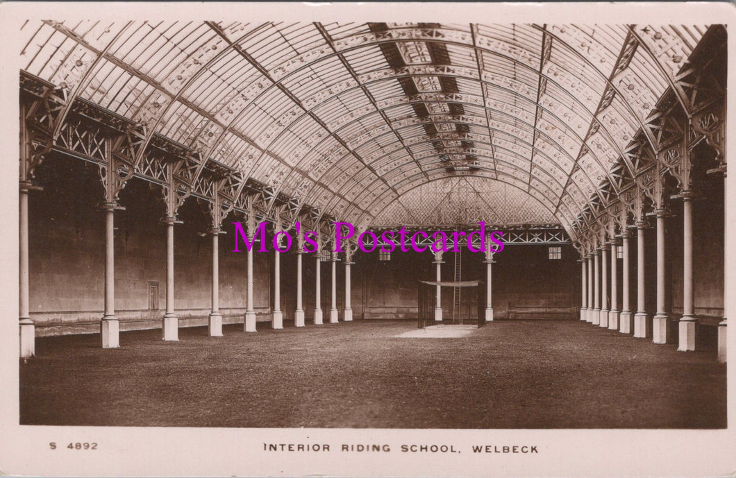 Nottinghamshire Postcard - Interior Riding School, Welbeck  SW15133