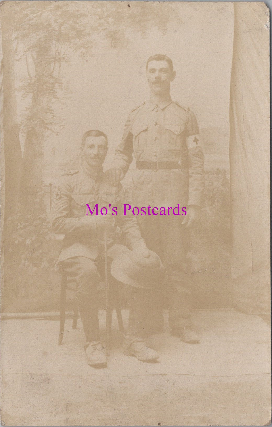 Military Postcard - Portrait of Two British Soldiers SW15129