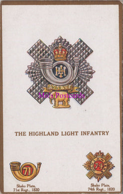 Military Postcard - The Highland Light Infantry   SW15131