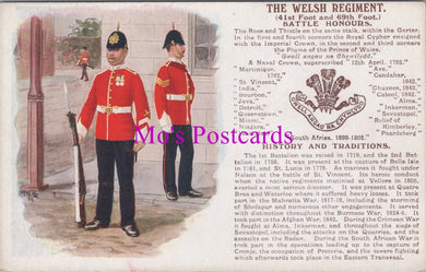 Military Postcard - The Welsh Regiment, 41st and 69th Foot  SW15984