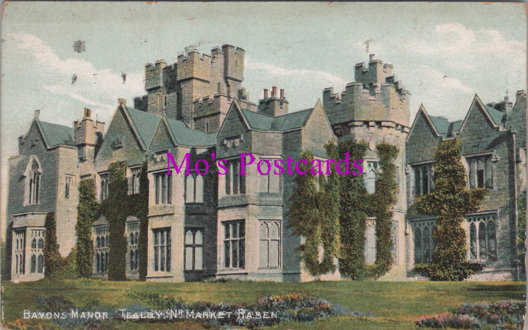 Lincolnshire Postcard - Bayons Manor, Tealby, Nr Market Rasen  SW15420