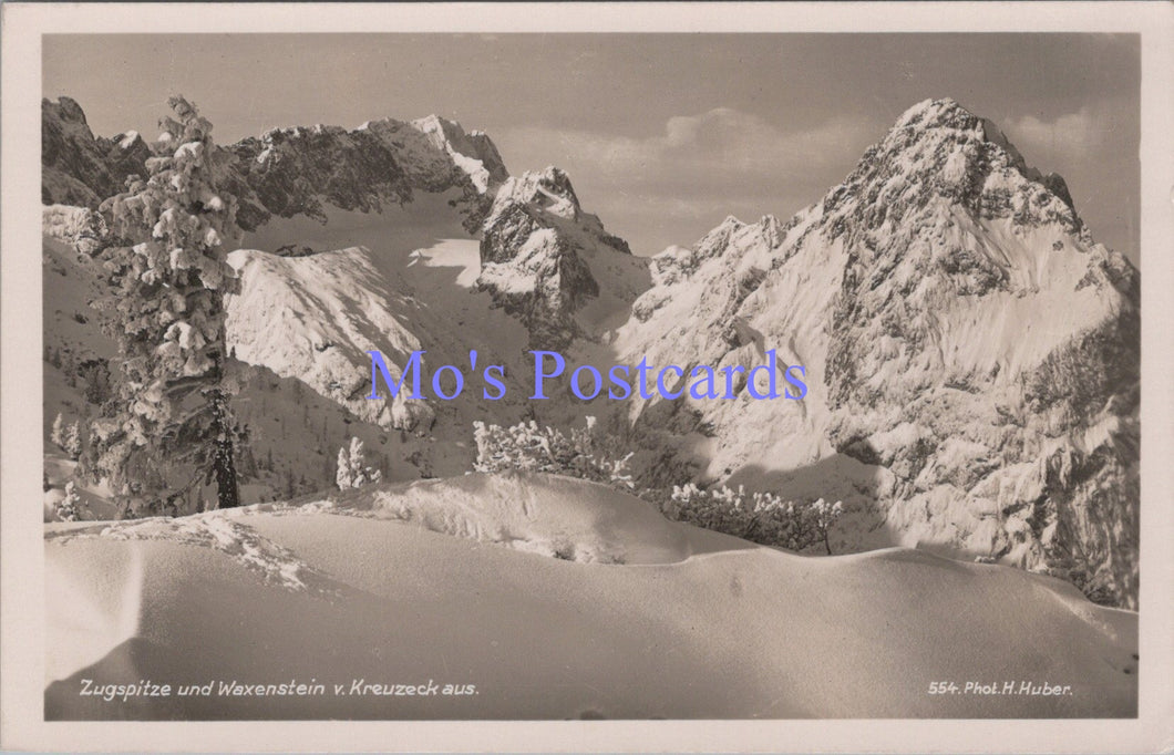 Germany Postcard - Zugspitze Und Waxenstein v Kreuzeck Aus  DC1720