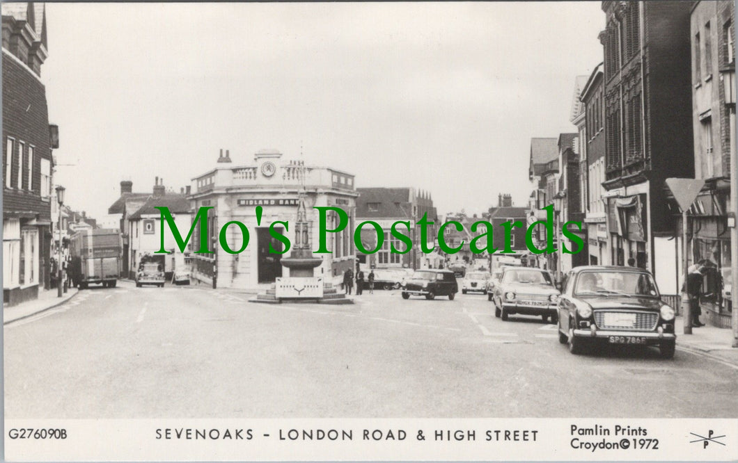 Kent Postcard - Sevenoaks, London Road and High Street   SW13593