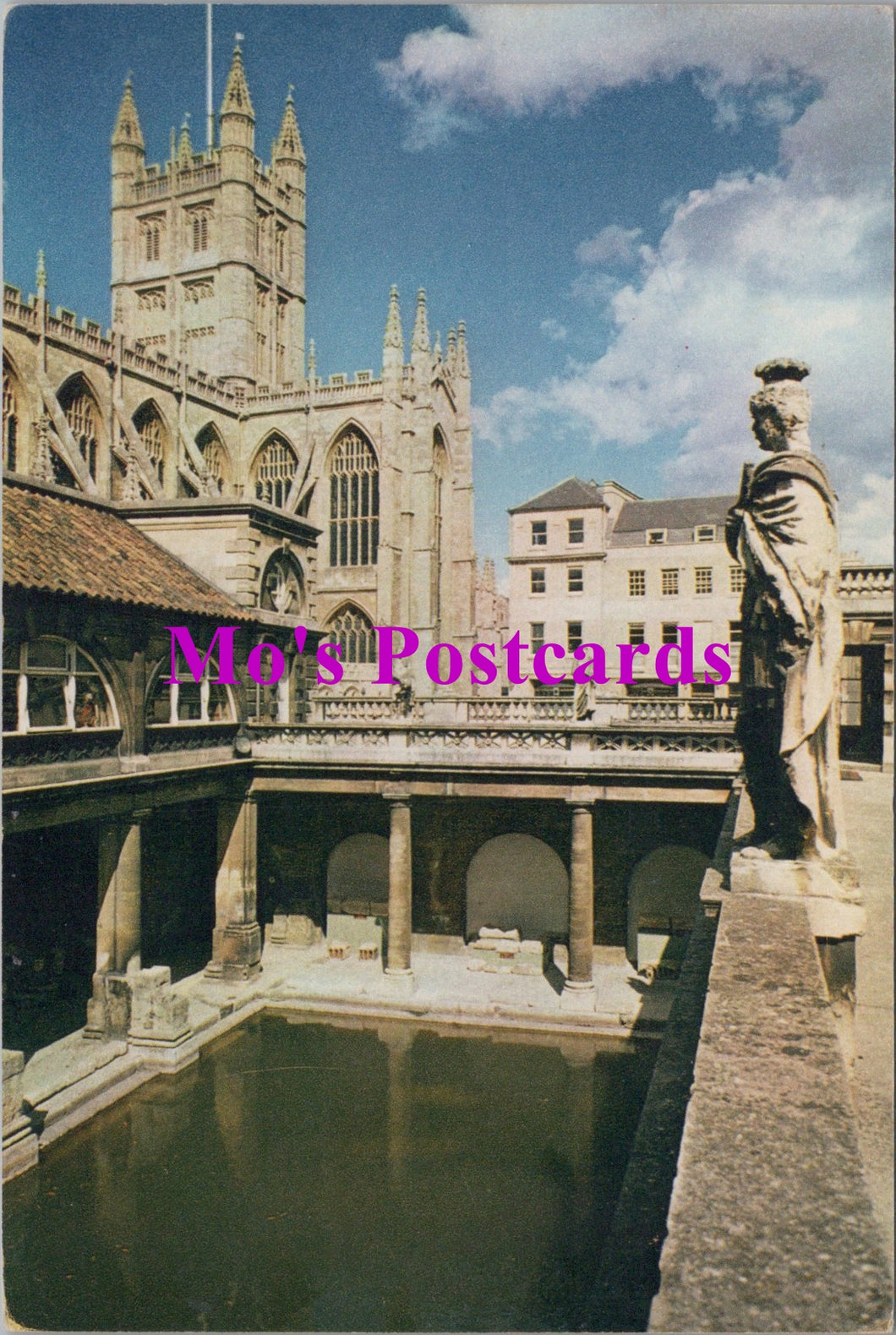 Somerset Postcard - Bath Abbey and The Great Roman Bath  SW14972