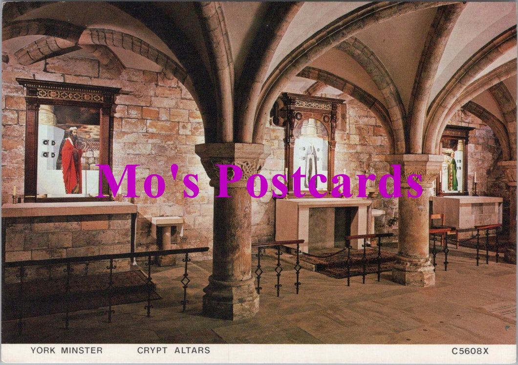 Yorkshire Postcard - York Minster, Crypt Altars   SW14993