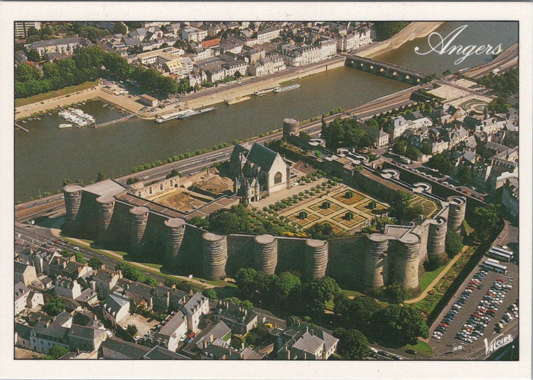 France Postcard - Aerial View of The Chateau, Angers  SW15932 