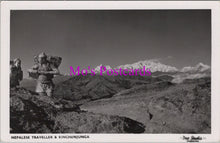 Load image into Gallery viewer, Nepal Postcard - Nepalese Traveller and Kinchenjunga, Himalayas  SW14214

