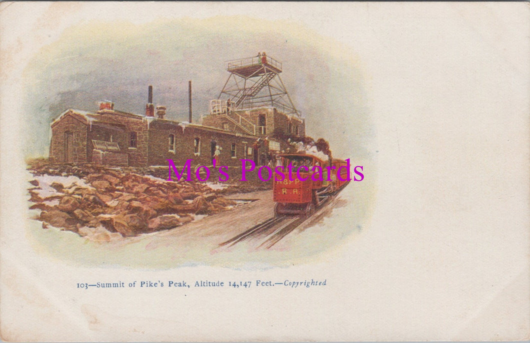 America Postcard - Summit of Pike's Peak, Colorado    SW14236