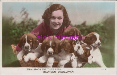 Film Star Postcard - Actress Maureen O'Sullivan and Pet Dogs  SW14245