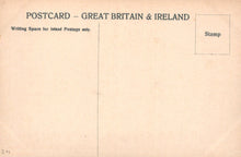 Load image into Gallery viewer, Vintage postcard back with text for Great Britain &amp; Ireland, featuring a stamp area.

