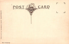 Load image into Gallery viewer, Vintage-style postcard with decorative design and text on a beige background
