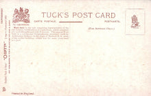 Load image into Gallery viewer, Vintage Tuck&#39;s postcard with text and stamps on a light brown background
