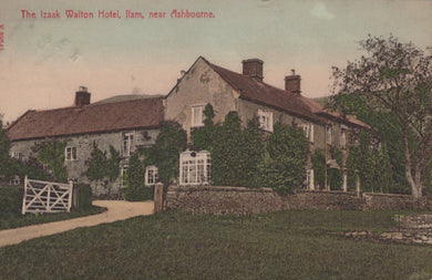 Vintage postcard of The Izak Walton Hotel, Lam, near Ashbourne.
