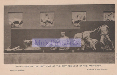 Sculptures of the left half of the East Pediment of the Parthenon at the British Museum.