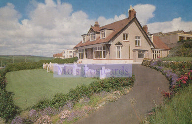 Stylized image of a house with a purple overlay and 'Moss Postcards' branding.