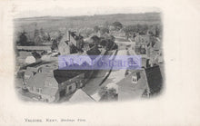 Load image into Gallery viewer, Vintage black and white postcard of Yalding, Kent with a bird&#39;s eye view of houses.
