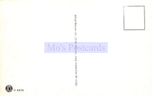Load image into Gallery viewer, Back of a postcard with &#39;Mo&#39;s Postcards&#39; branding and address information.
