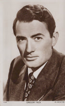 Load image into Gallery viewer, Black and white portrait of Gregory Peck with a suit and tie.
