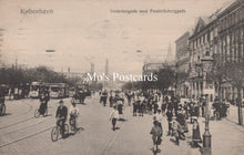 Load image into Gallery viewer, Denmark Postcard - Copenhagen, Vesterbrogade Mod Frederiksberggade  SW19142

