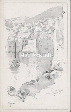 Cornwall Postcard - Artist Pencil Sketch of Polperro SW17203