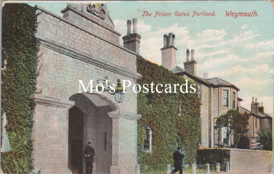 Dorset Postcard - The Prison Gates, Portland, Weymouth  SW17223