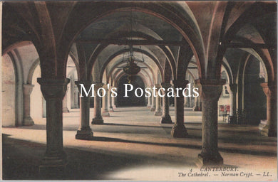 Kent Postcard - Canterbury Cathedral, Norman Crypt  SW17233