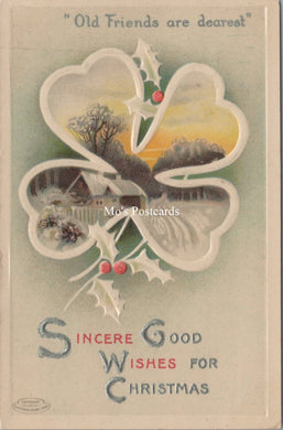 Greetings Postcard - Sincere Good Wishes For Christmas  SW18007