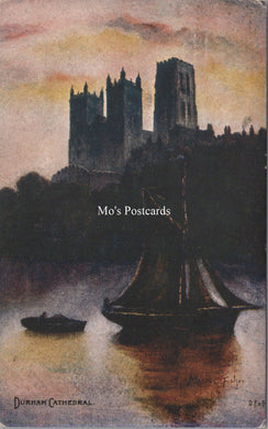 Co Durham Postcard - Artist View of Durham Cathedral   SW18012