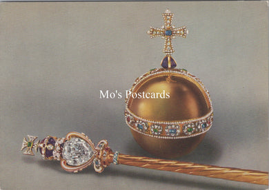 Royalty Postcard - The Sovereign's Orb and Head of The Sovereign's Sceptre SX387