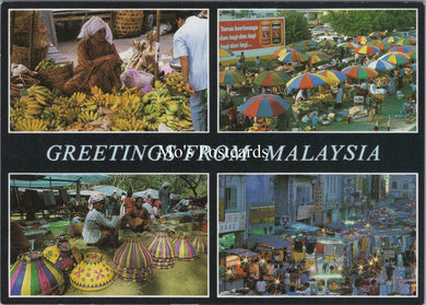 Malaysia Postcard - Views of The Malaysia Markets  SX391