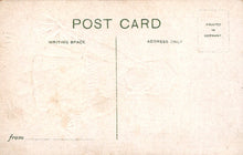 Load image into Gallery viewer, Back of a vintage postcard with text and writing space.
