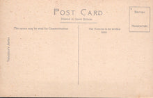 Load image into Gallery viewer, Back of a vintage postcard with text and a line for address on a beige background.
