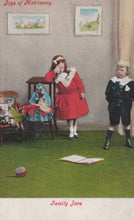 Load image into Gallery viewer, Vintage illustration of two children in a room with toys and furniture.
