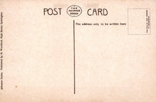Load image into Gallery viewer, Vintage postcard with text and a vertical line on a beige background
