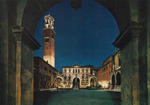 Load image into Gallery viewer, Italy Postcard - Verona at Night, Patricians&#39; Square  SW18966
