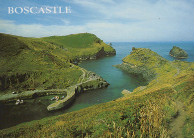 Cornwall Postcard - Boscastle, The Harbour Entrance   SW18982